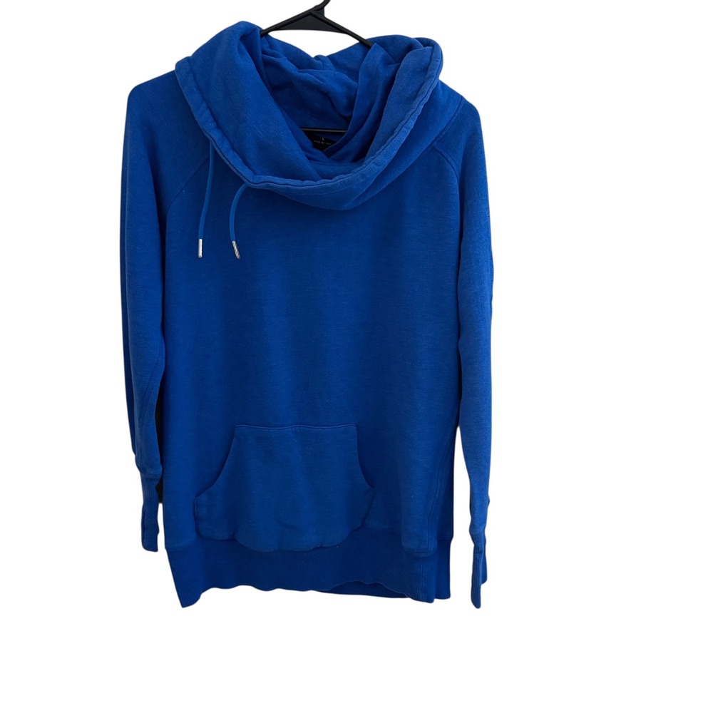 Calvin Klein Performance Women's Hoodie Size Large Blue Cowl Neck Long Sleeve